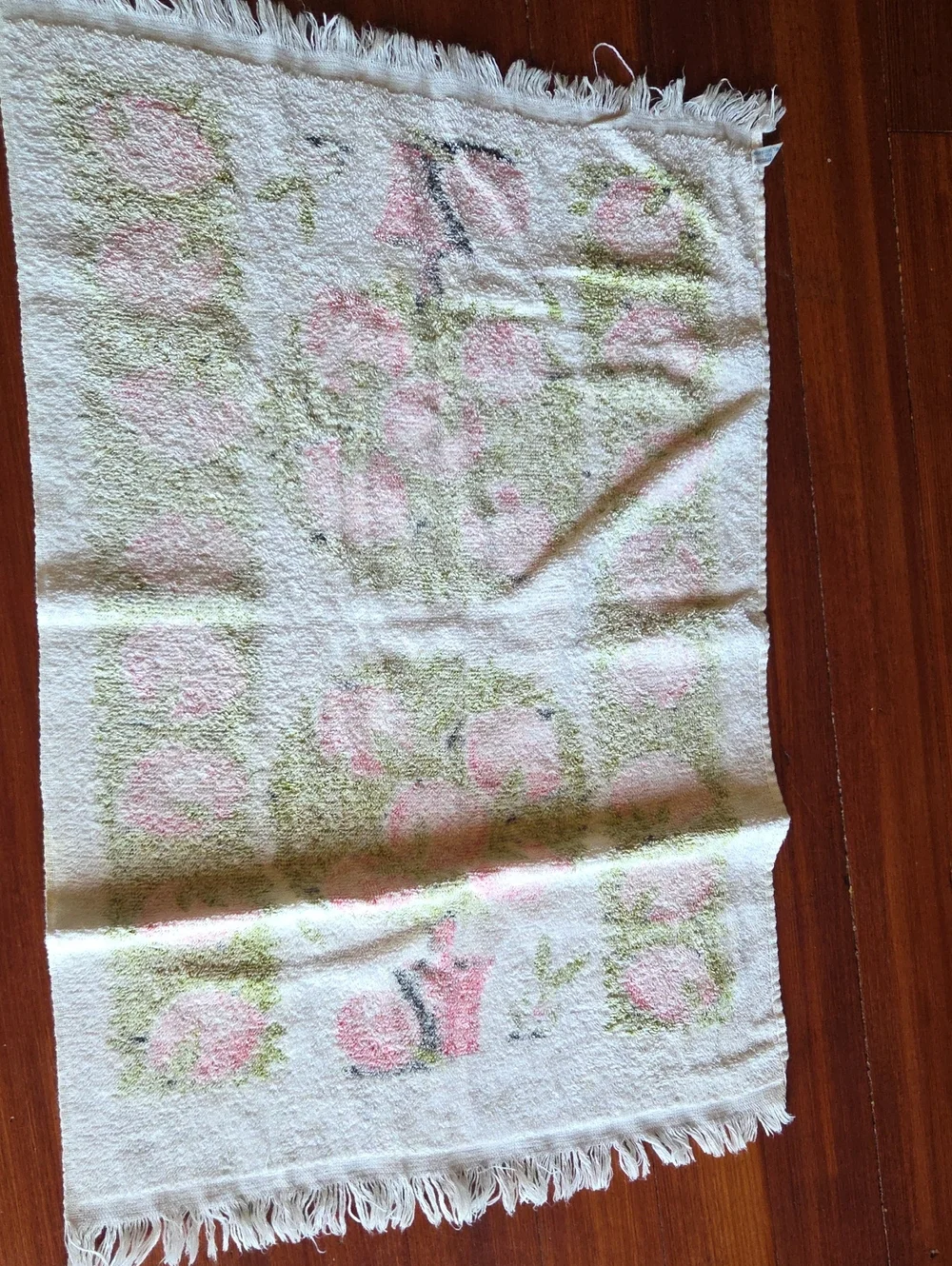 Vintage Canon Pink Peach Motif Towel